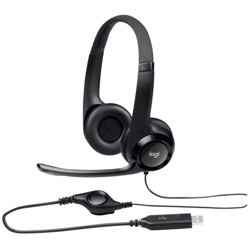 Casque Filaire pour PC/Ordinateur Portable Avec Microphone Antibruit USB-A Logitech H390 - Noir — Logitech · Smarty Paris 18e